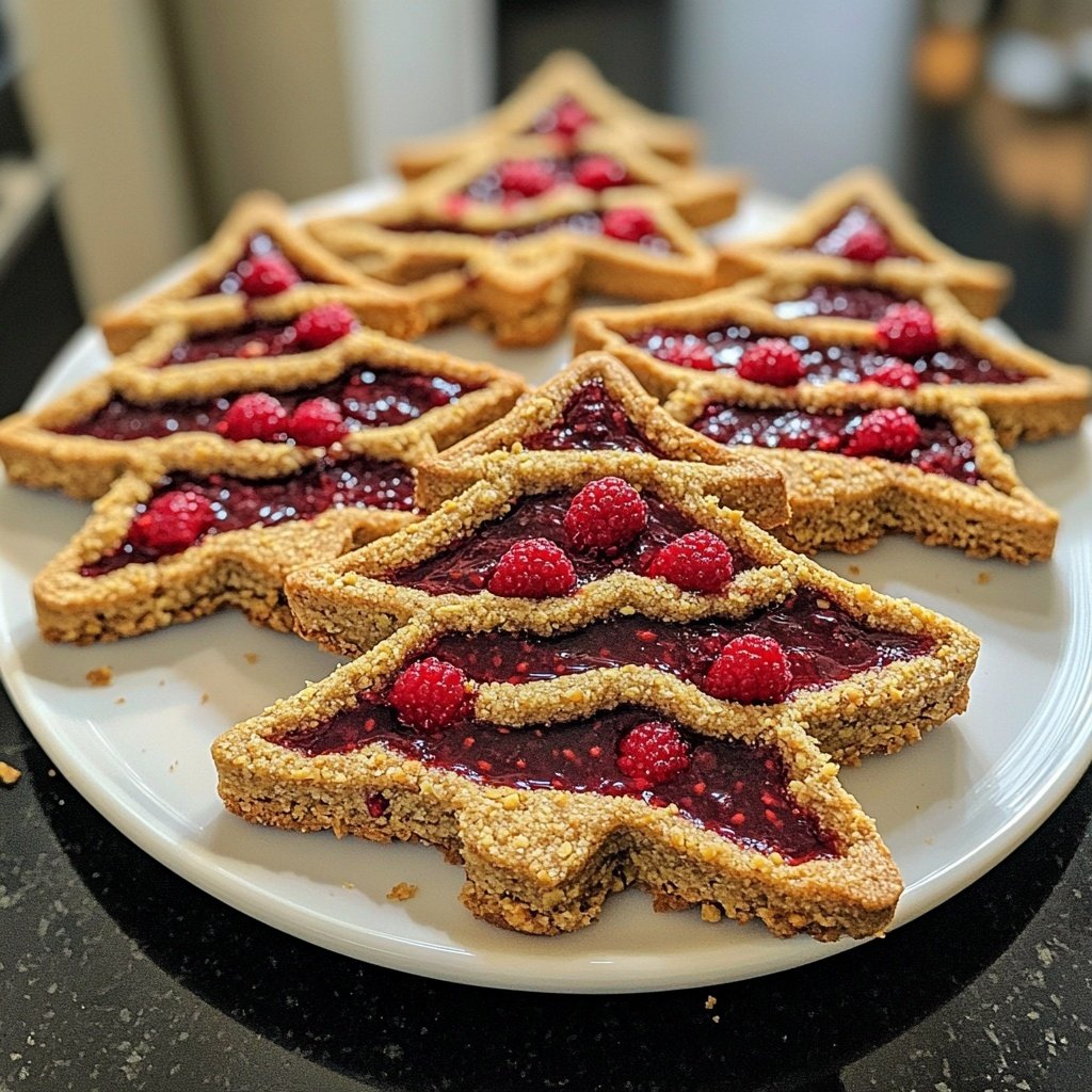 Pistazien-Tannenbäumchen mit Himbeerfüllung