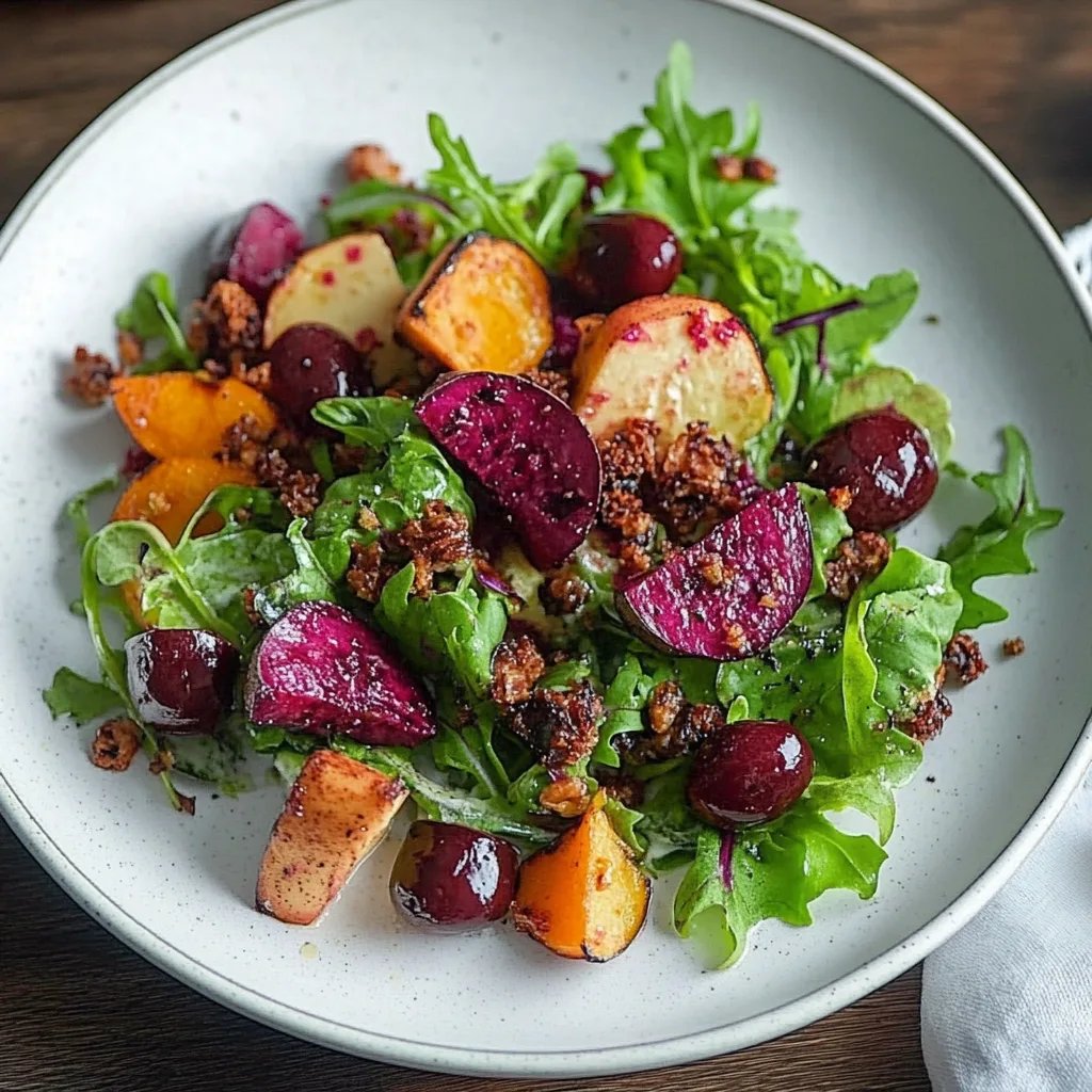 Wintersalat mit karamellisierten Maronen