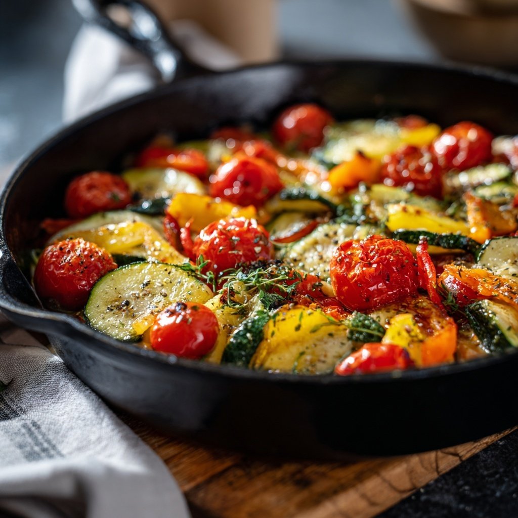 Kalorienarme Ofenpfanne Mit Gemüse