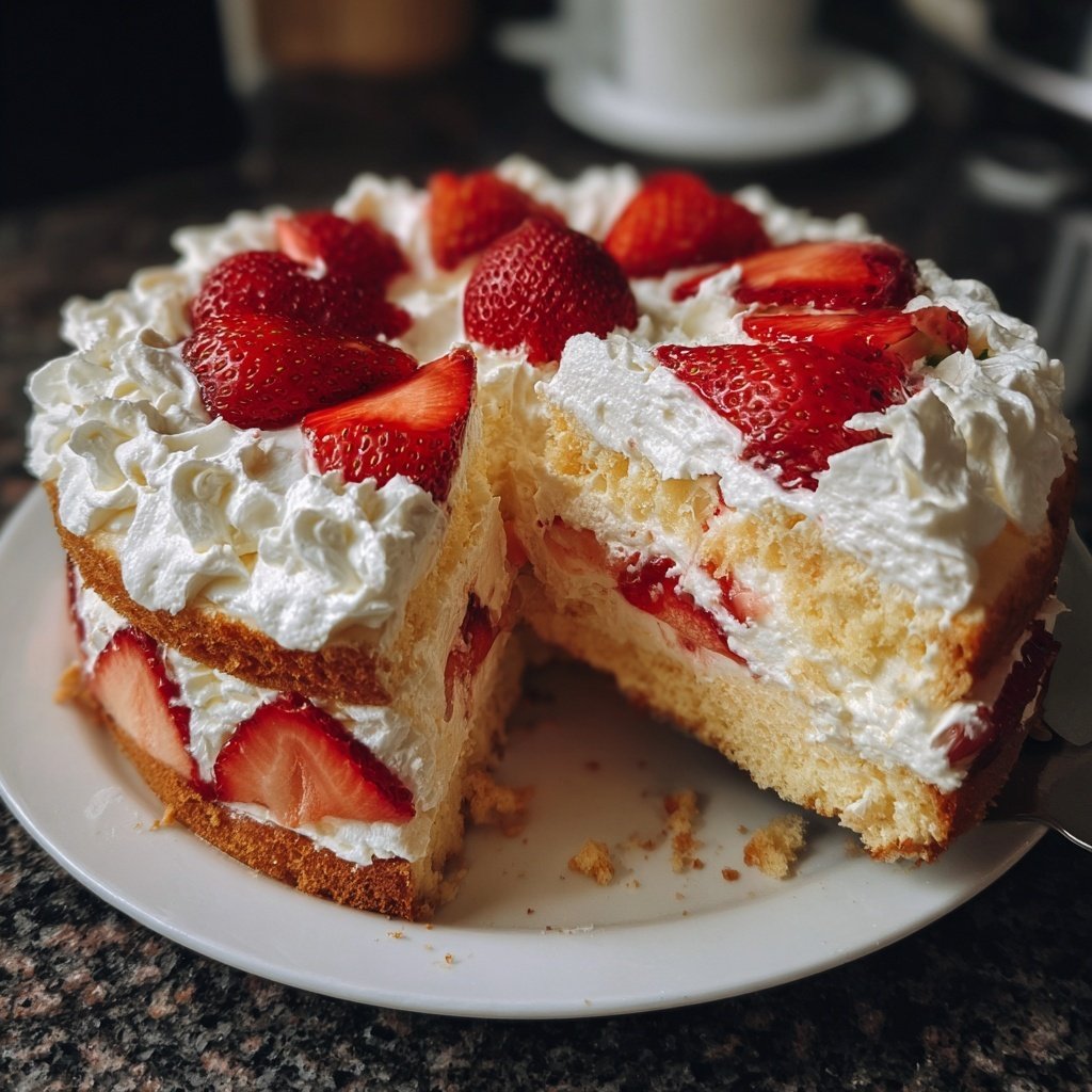 Erdbeer Sahne Kuchen Klassisch