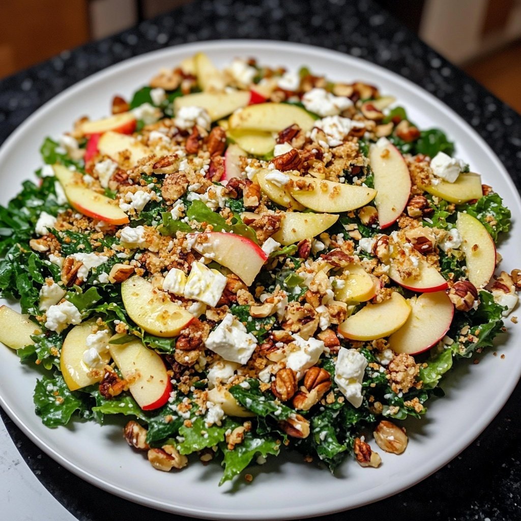 Brokkoli-Salat mit Äpfeln, Nüssen & Feta – Knackig & frisch