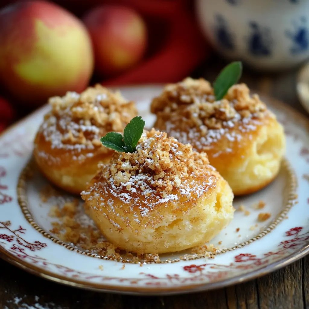 Flaumige Apfelknödel